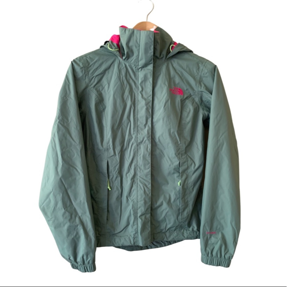 The North Face Green Rain Jacket/Windbreaker Size XS